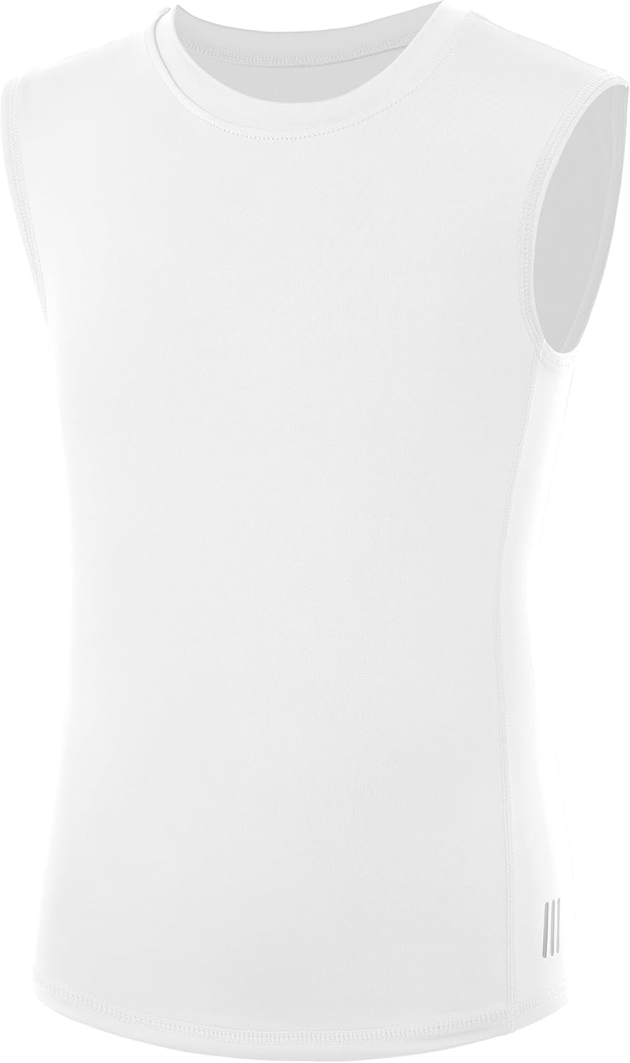 Boys Compression Shirt,Youth Sleeveless Athletic Tank Tops,Football Undershirt Wicking Sport Kids