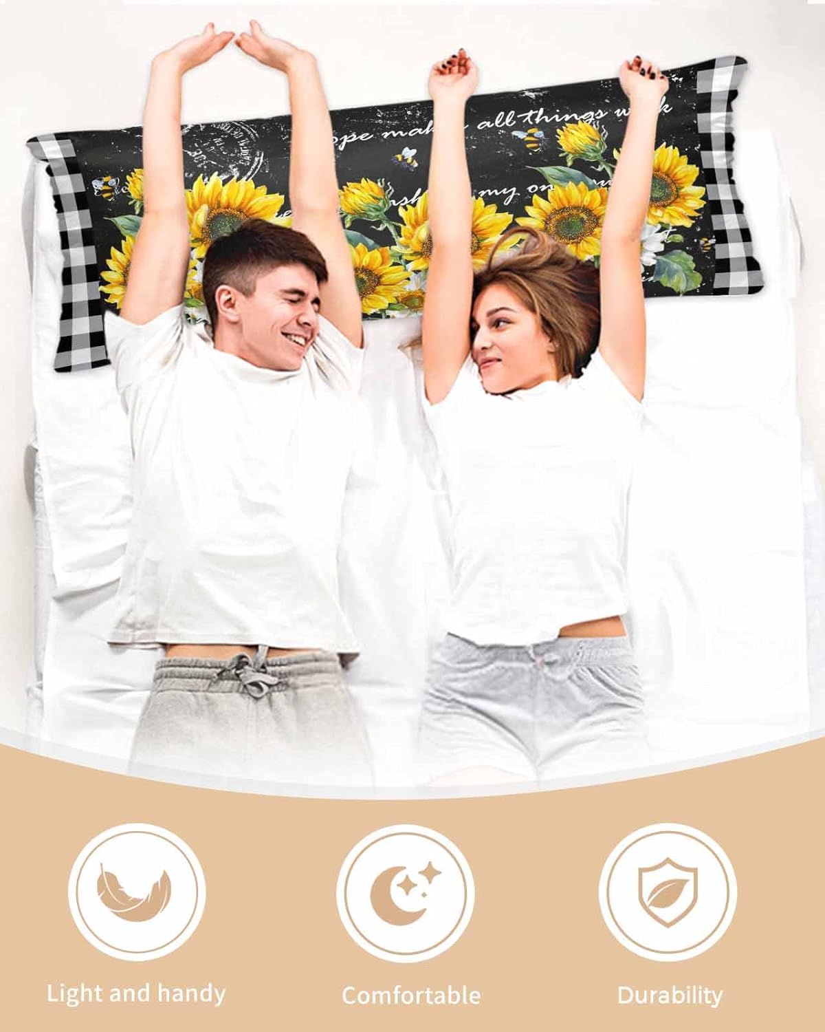 抱き枕カバー 枕カバー Sunflower35 ピローケース ソファ インテリア 高級サテン柔らかな肌触り ファスナー 冷感 ひんや