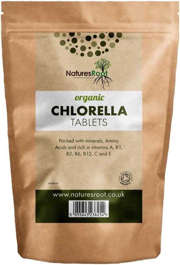 Natures Root Organic Broken Cell Wall Chlorella Tablets 500 g (500 mg