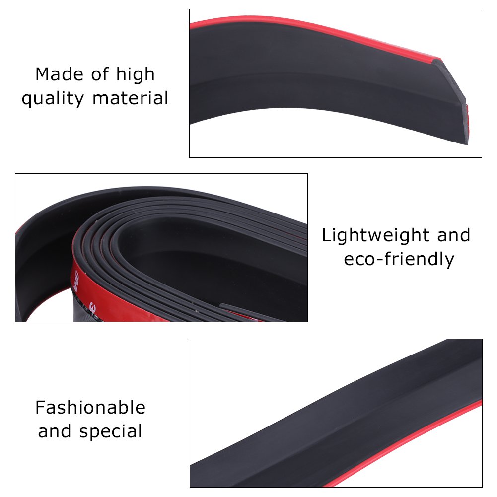 Buy Front Bumper Lip, Red Black Samurai Carbon Fiber 2.5M Car Front