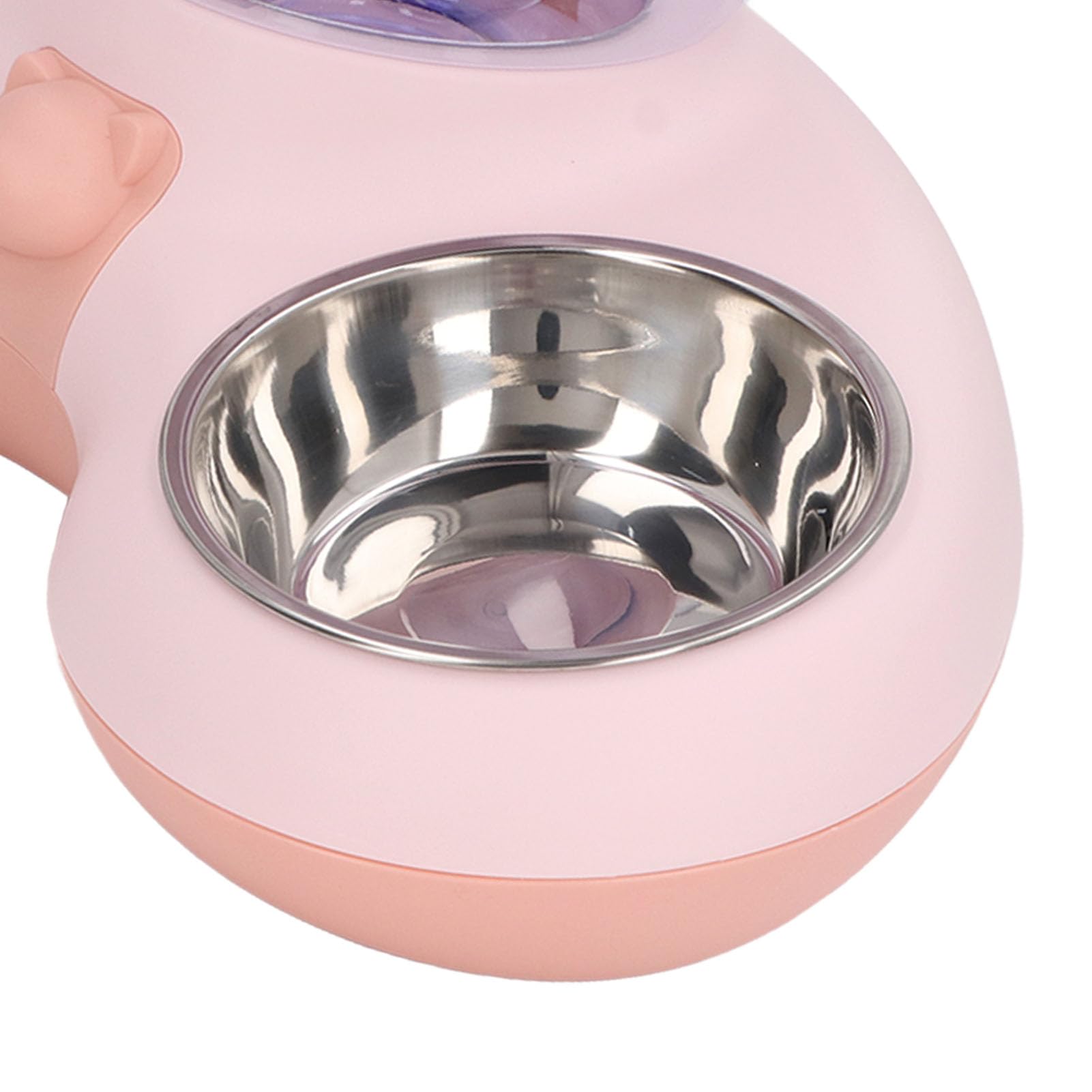 Gamelles Doubles pour Chien et Chat, Ensemble de Gamelles Surélevées pour Nourriture et Eau pour Animaux de Compagnie, Ensemble de Gamelles pour Chat et Chien, Gamelles (Rose)