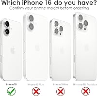 Vista 2 de Blaspins - Funda cruzada con cordón para iPhone 16, para el cuello, la muñeca, manos libres, correa ajustable y removible, de 160 cm, de silicona