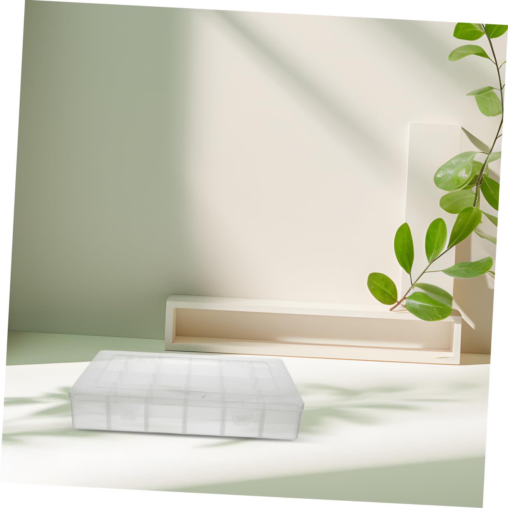 SHINEOFI 2stücke Kunststoffbox mit Abnehmbaren Fächern Transparenter Aufbewahrungsbehälter für Kleinteile Organizer-Box mit Fächern für Bastelarbeiten Platzsparende Mehrzweck-kunststoffbox