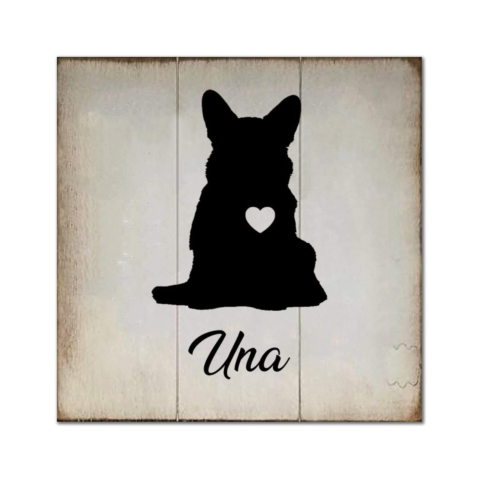 Plaque en bois Shiba personnalisée pour déco murale rustique
