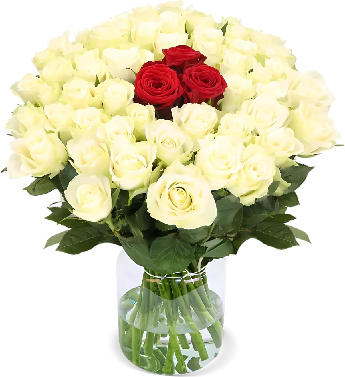 Blume Ideal Rosenstrauß - Rosen in verschiedenen Farben und Mengen - Ø 40–50 cm - Echte premium Blumen für Hochzeit & Deko - 7 Tage Frischegarantie