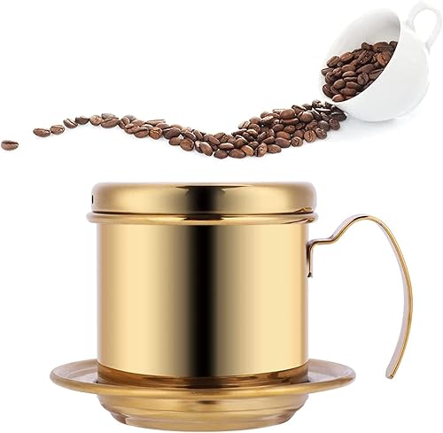 Cafetera de cocina resistente al calor para el hogar, olla de moka, estufa, cafetera, taza de acero inoxidable, taza de café vietnamita, filtro de