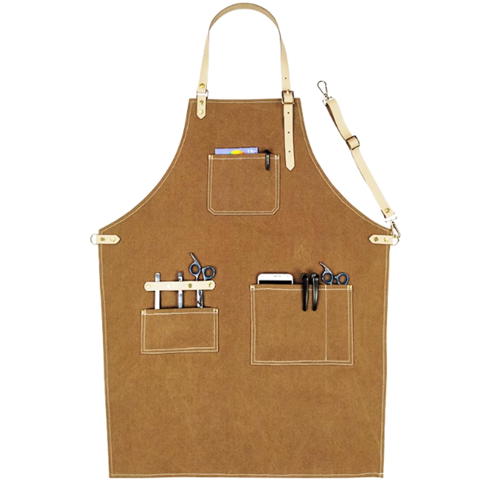 Tablier de Tablier Unisexe Tabliers de Barista Tabliers légers pour Les serveurs dans des cafés Tabliers de Salon élégant pour Les coiffeurs Tablier du Jour