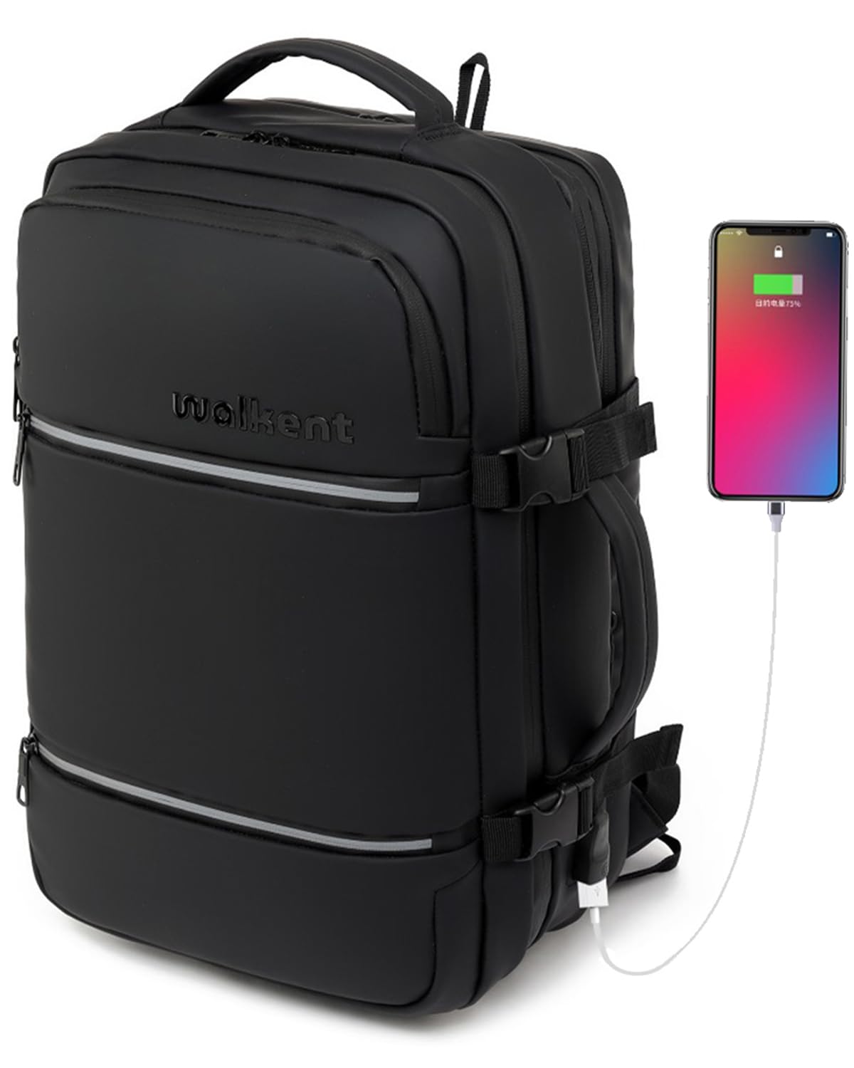 WALKENT Premium 15.6" Laptop Bag 39L, Expandable, Waterproof with Rain Cover, 2 Compartment, 180° Openable, External USB Backpack for Travel Office College Men Women - CraftNeo (B0CGXLX59N) Amazon Price History, Amazon Price Tracker