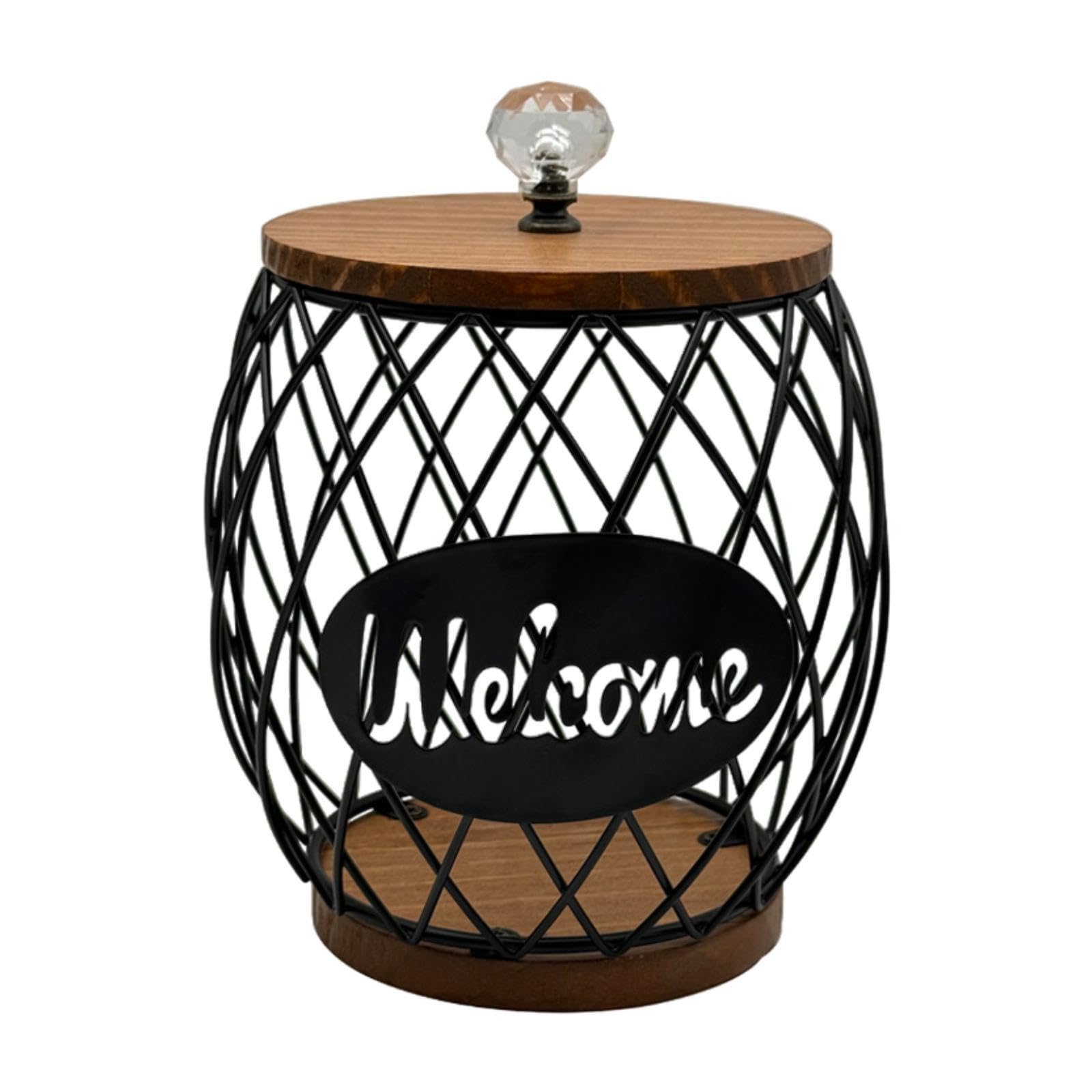 ALCXAZS Stylish Coffee Pod Organizer Basket With Large Capacity Storage