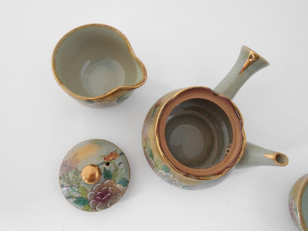 九谷焼 九谷 Yahoo!オークション 煎茶道具 宝瓶 湯冷し 煎茶器 龍山
