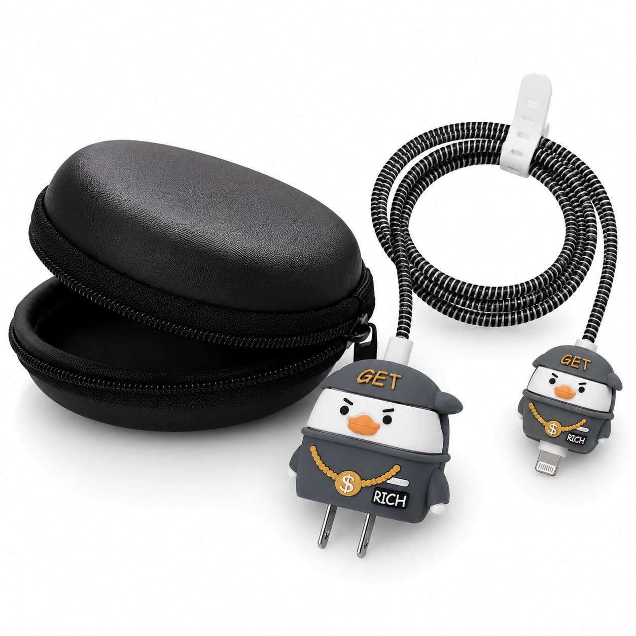JAMPOD iPhone Charger Case - Cute Black Cat Protection -19