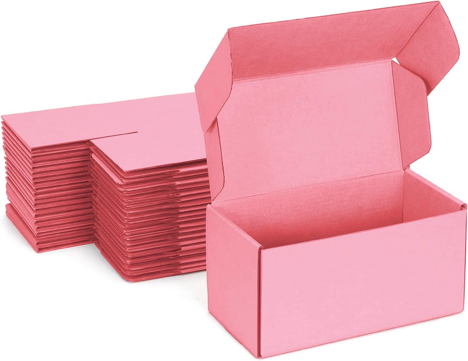 Yidomto Pink Shipping Boxes for Small Business 6x4x4 inches Set of 25 Corrugated Cardboard Mailer Box Packaging โ image 1