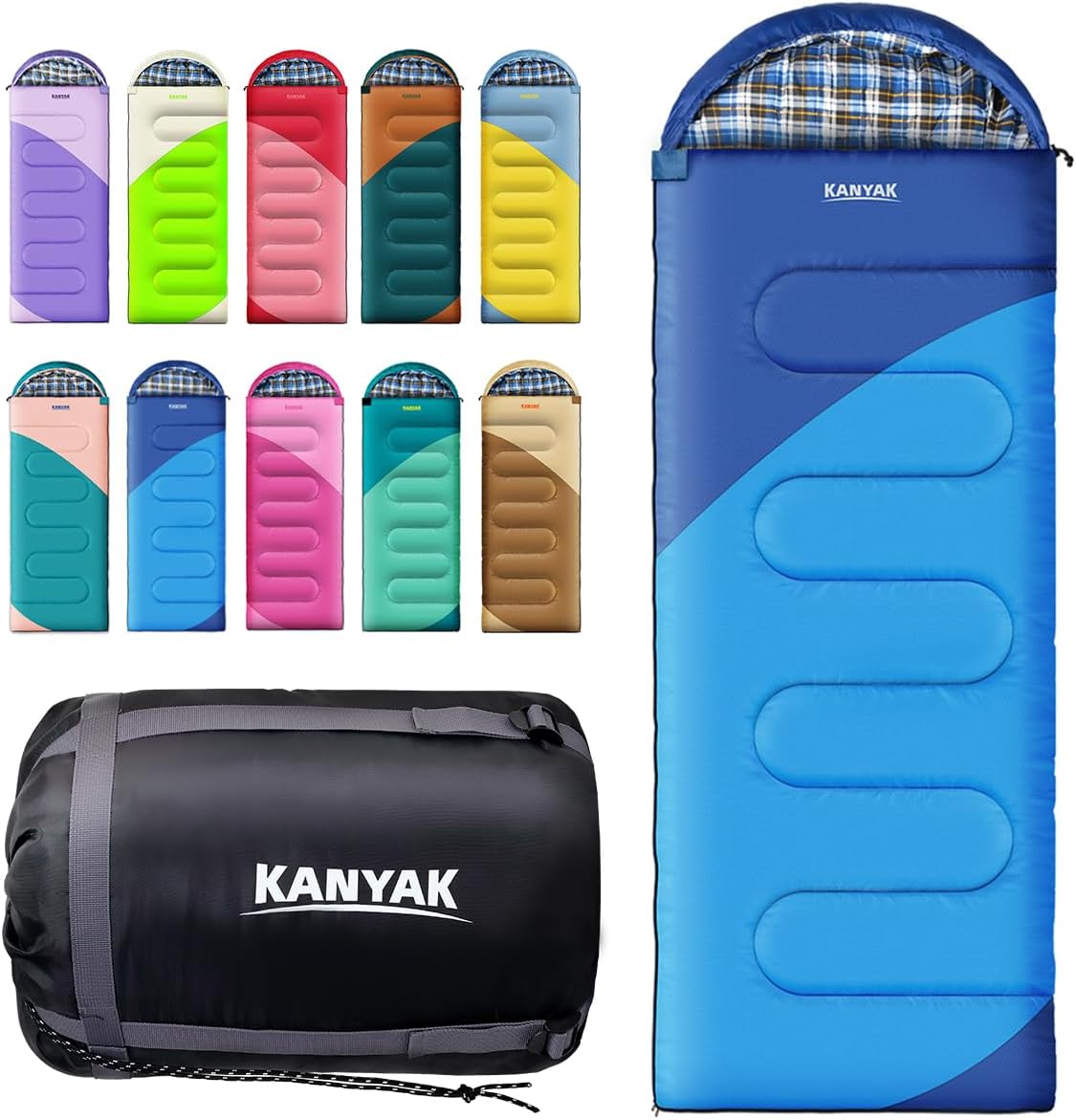 Camping Sleeping Bag, 32℉ Sleeping Bags for Adults Kids Teens Cold Weather Warm Sleeping Bag Winter for 3-4 Season Camping, Camping Gear Equipment, Traveling, and Outdoors Camping Sleeping Bag, 32℉ Sleeping Bags for Adults Kids Teens Cold Weather Warm Sleeping Bag Winter for 3-4 Season Camping, Camping Gear Equipment, Traveling, and Outdoors