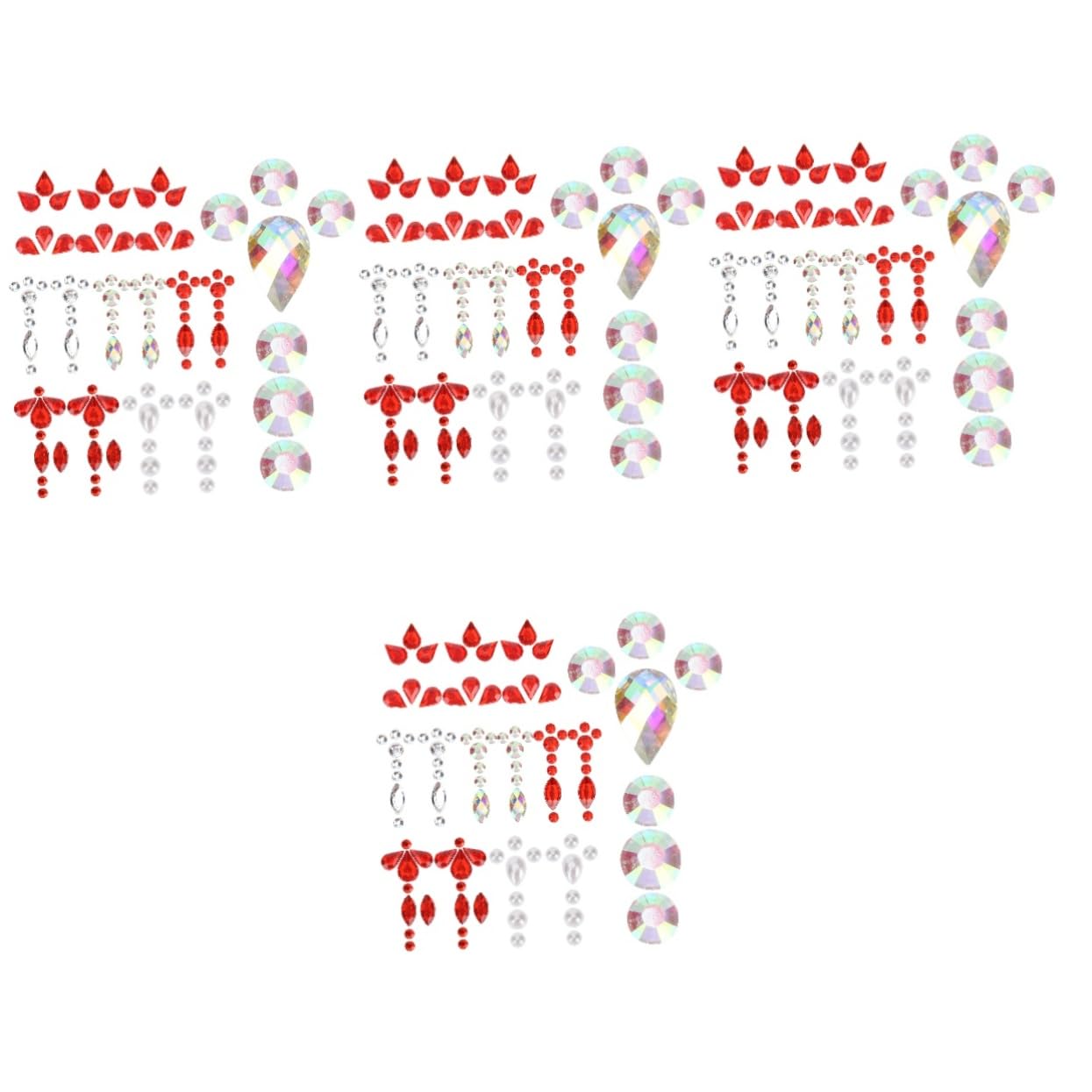 Ipetboom 28hojas Pegatinas De Gemas Faciales Autoadhesivas Para Maquillaje De Decoración Brillante Para Fiestas De Halloween Cosplay y Eventos Especiales Estilo Único Para Rostro Frente y