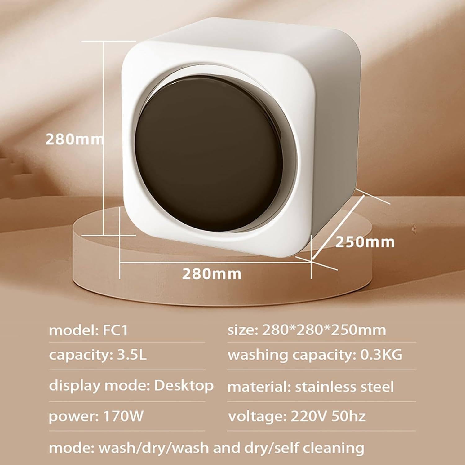 Mini Lavadora De Calcetines, Lavadora Completamente Automática, Secadora Portátil, Lavadora De Ropa Interior De 3,5 L, para Apartamentos, Hoteles Y Hogares Desktop