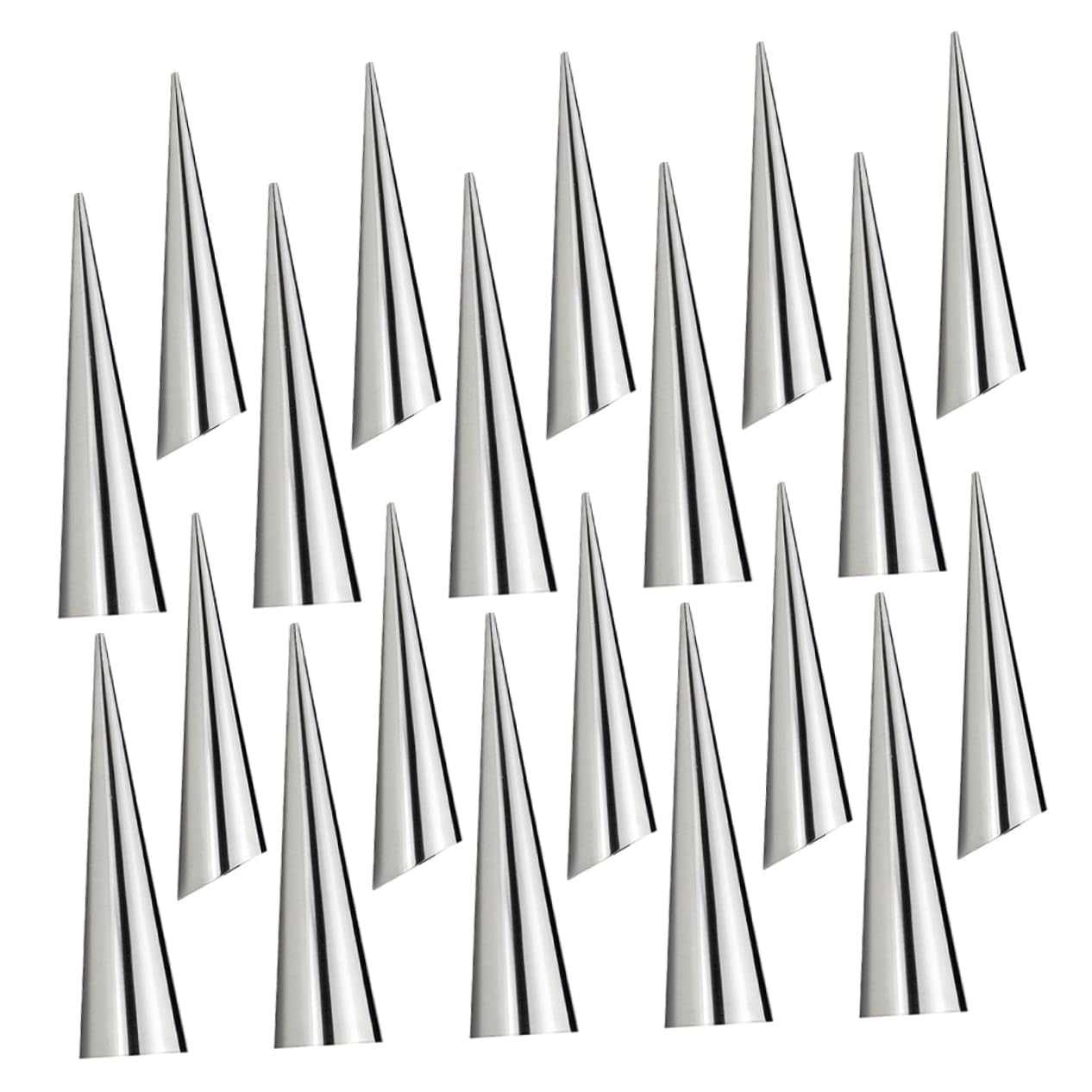 ABOOFAN Non-stick Croissant Baking Tools 20 Pcs Set Stainless Steel Molds for Horn Shapes Home Bakery