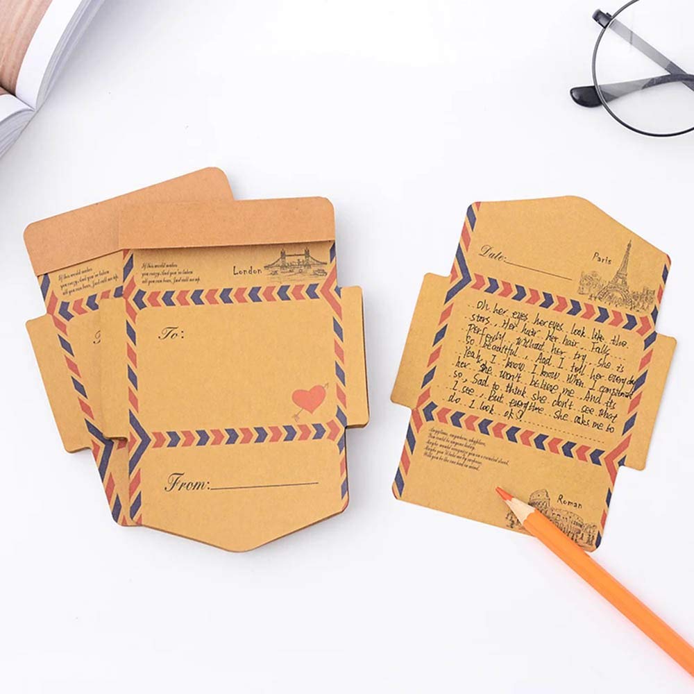 Envelope 45 pcs Set Writing Pads Kraft Paper School Office Supply Student Stationery Notepad
