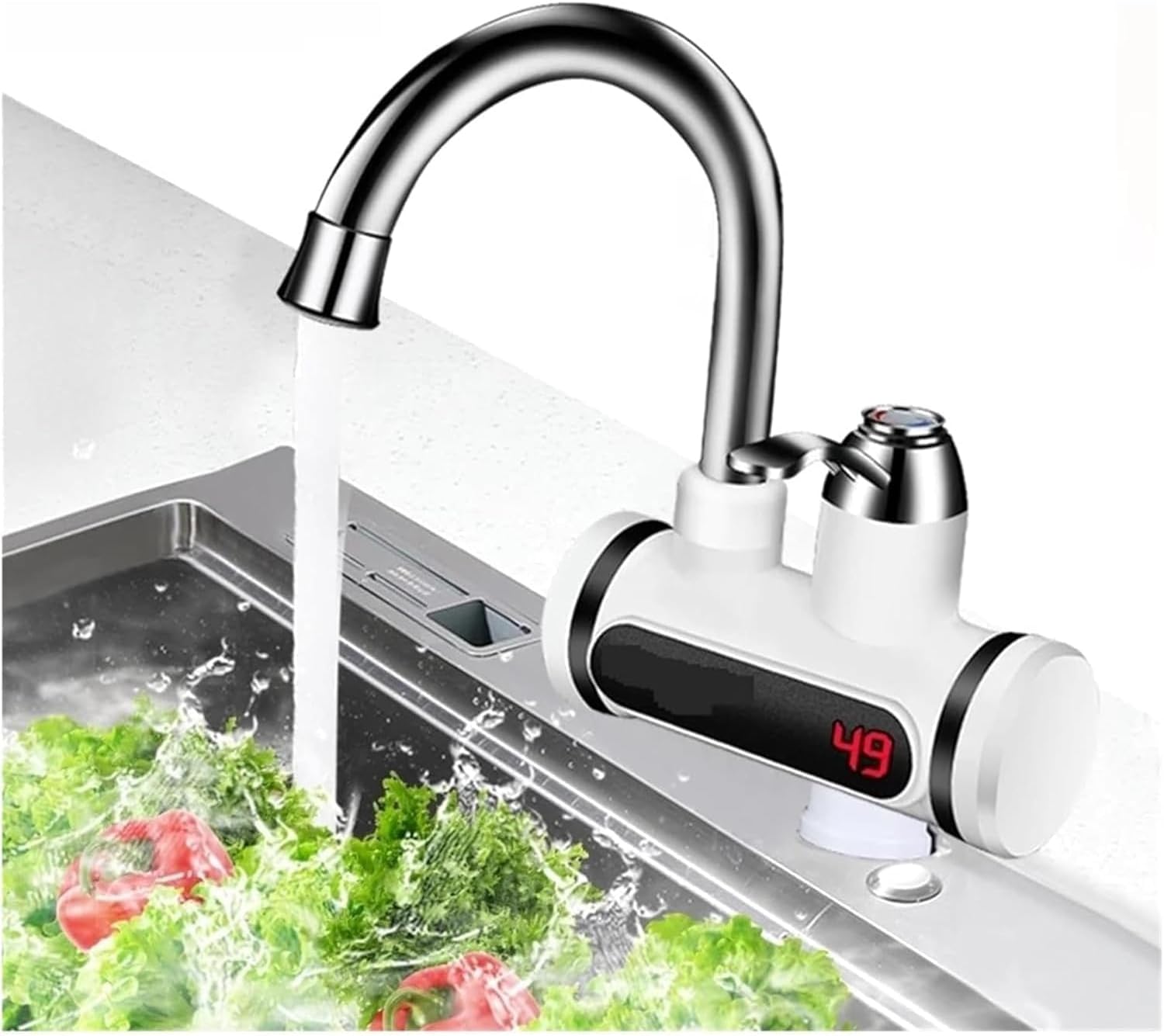 Multi-Purpose Electric Heating Essentials Handy Heater 2-in-1 Car Heater 12V Instant Electric Water Heater Tap Portable Quick Warm, Safe, Energy Efficient हीटर कलेक्शन (ELECTRIC WATER HEATER)