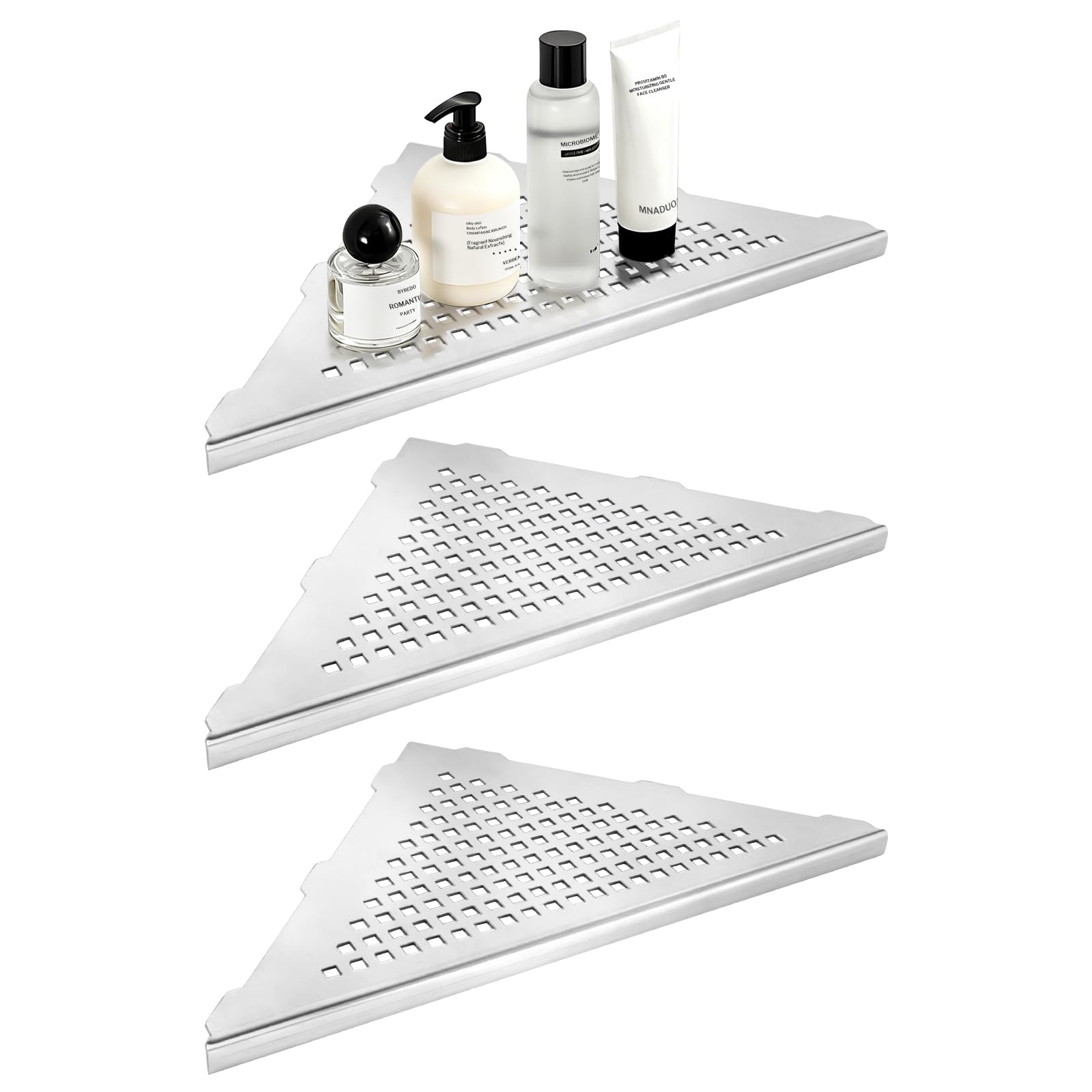 Scaffale angolare doccia acciaio inossidabile 304 254 mm x 254 mm Mensola bagno senza foratura
