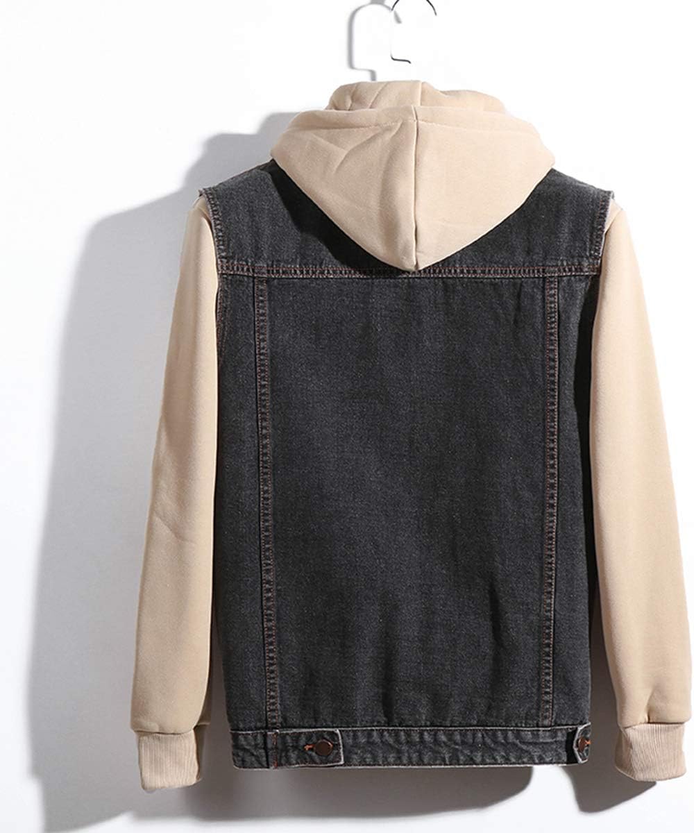 PRIJOUHE Men's Denim Vest Jean Vest Black Denim Motorcycle Black Blue Biker Plus Size Sleeveless - Image 4