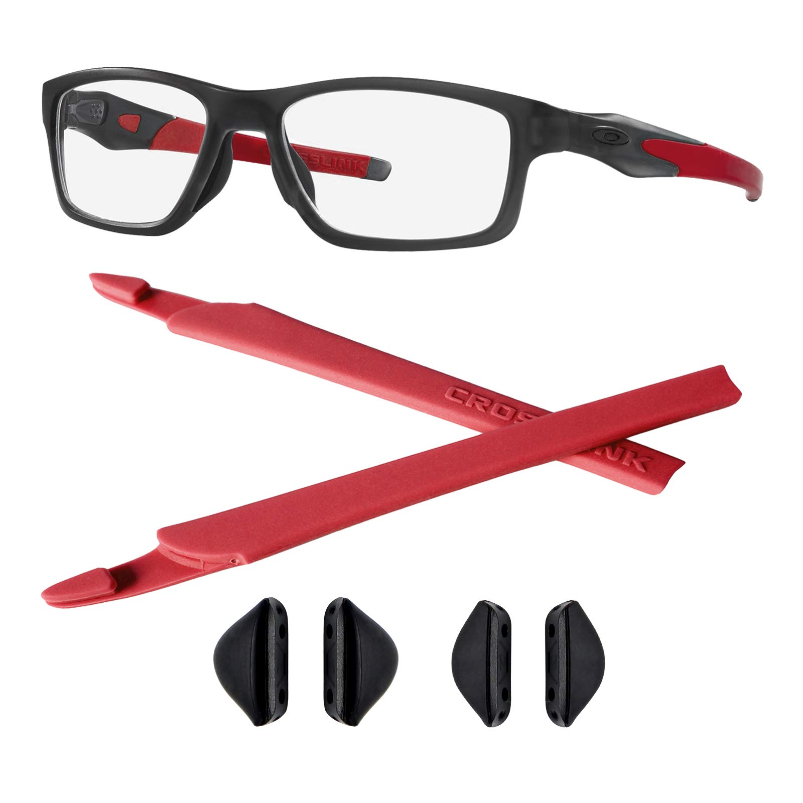 StaySoft Replacement Temple Ear Socks Nose Pads for Oakley Crosslink PRO Switch Sweep Eye Glasses Frame