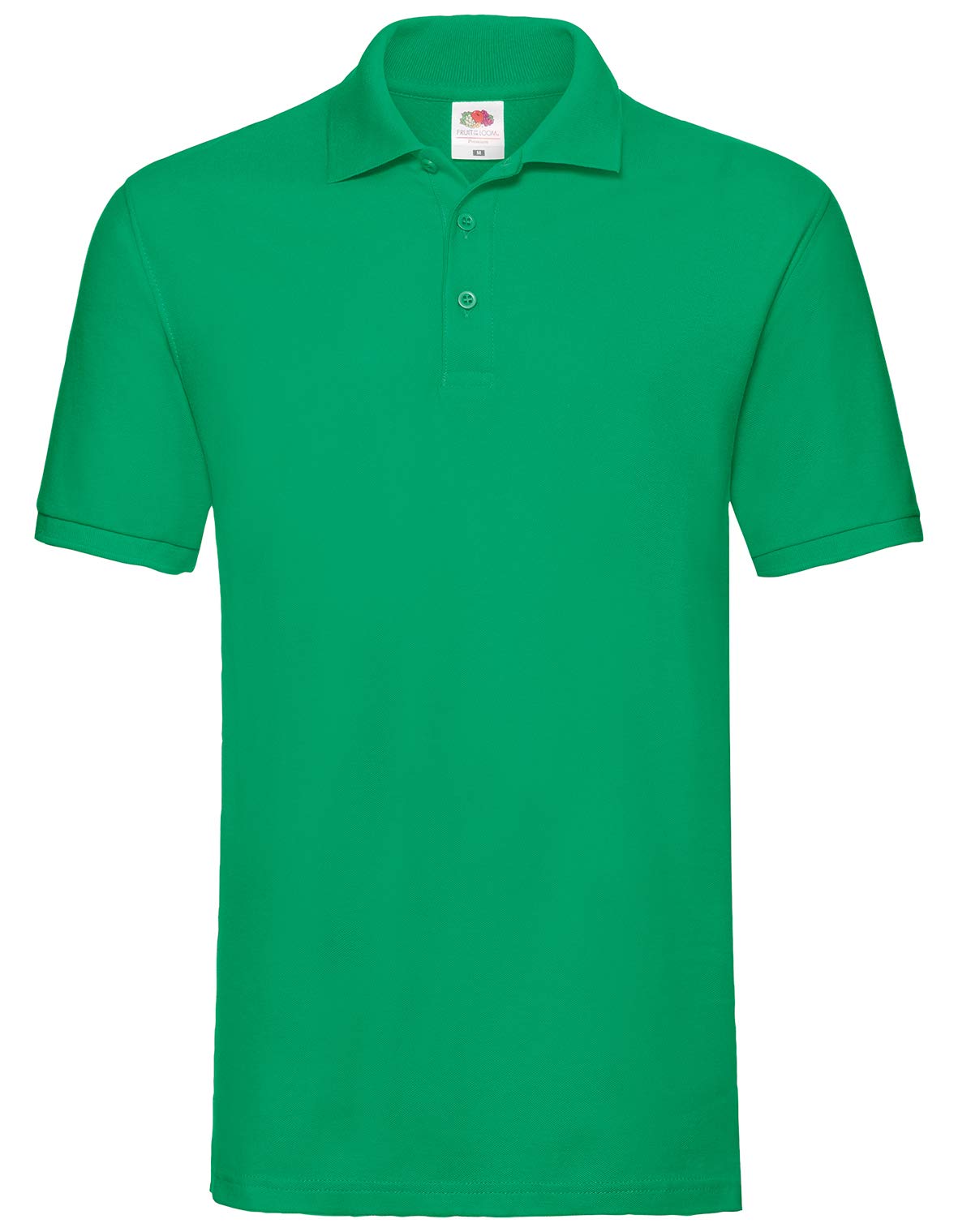 Fruit of the Loom Men's Premium Short Sleeve Polo Shirt, Kelly Green, Medium
