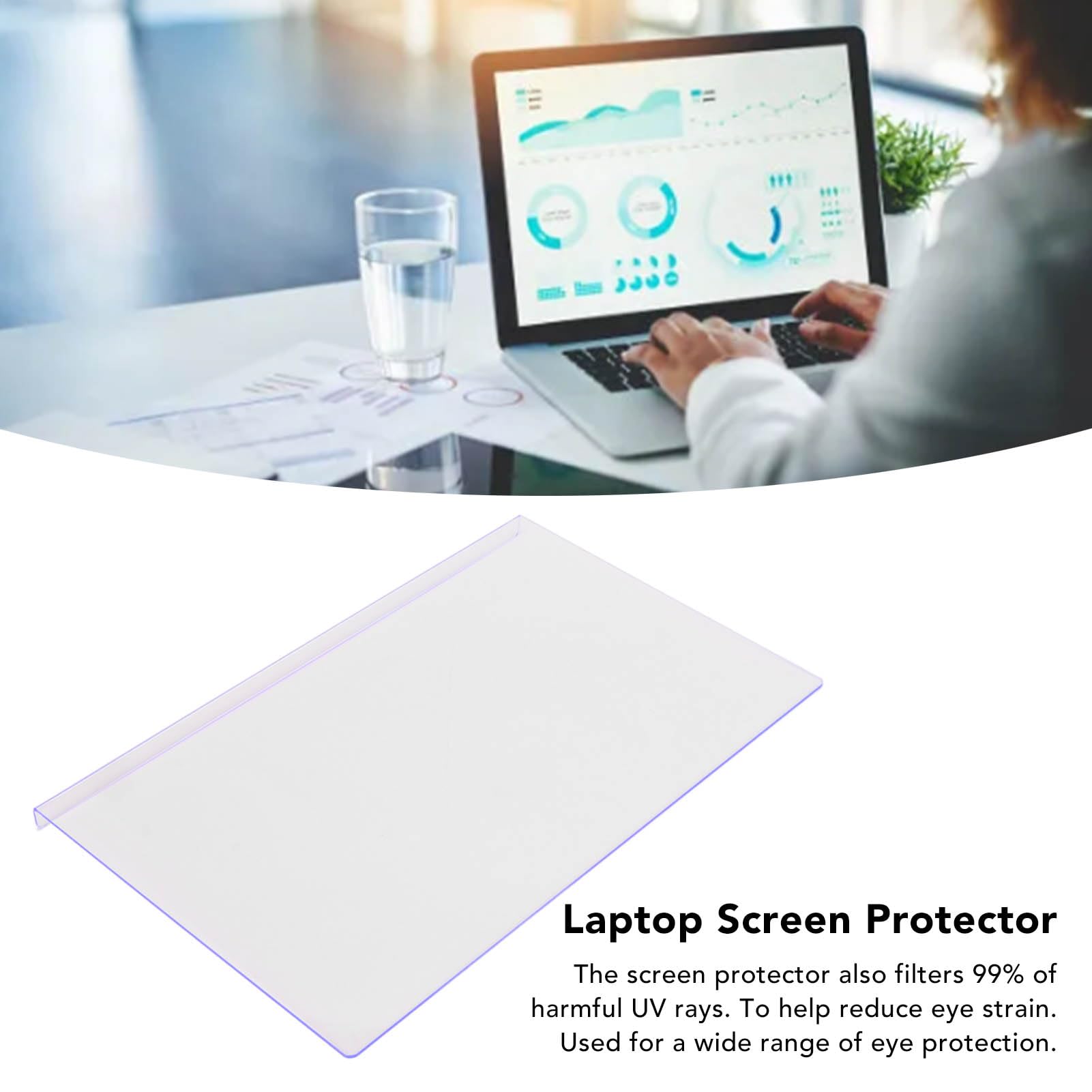 Blaulichtblockierende 15,6-Zoll-Laptop-Displayschutzfolie, UV-Schutz, Kratzfeste Folie für Computermonitor