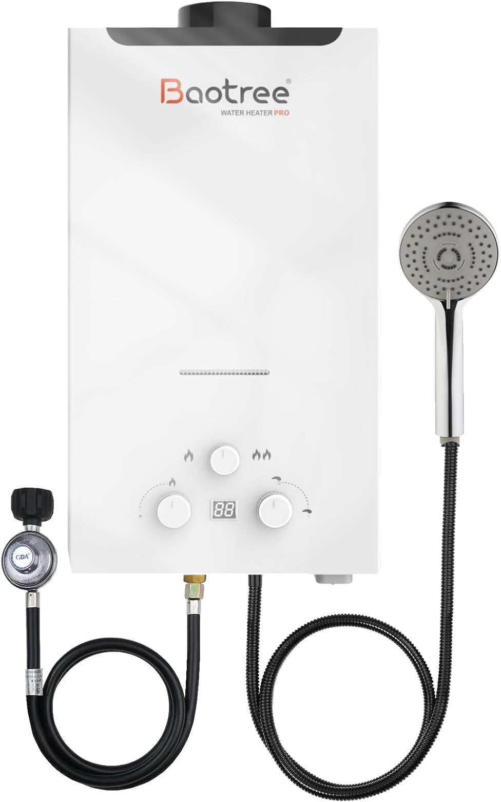 18L Tankless Water Heater Propane with Digital Display, 4.76 GPM Portable Instant Hot Water Heater with Overheating Protection,115,425 BTU RV Tankless Water Heaters for Indoor and Camping