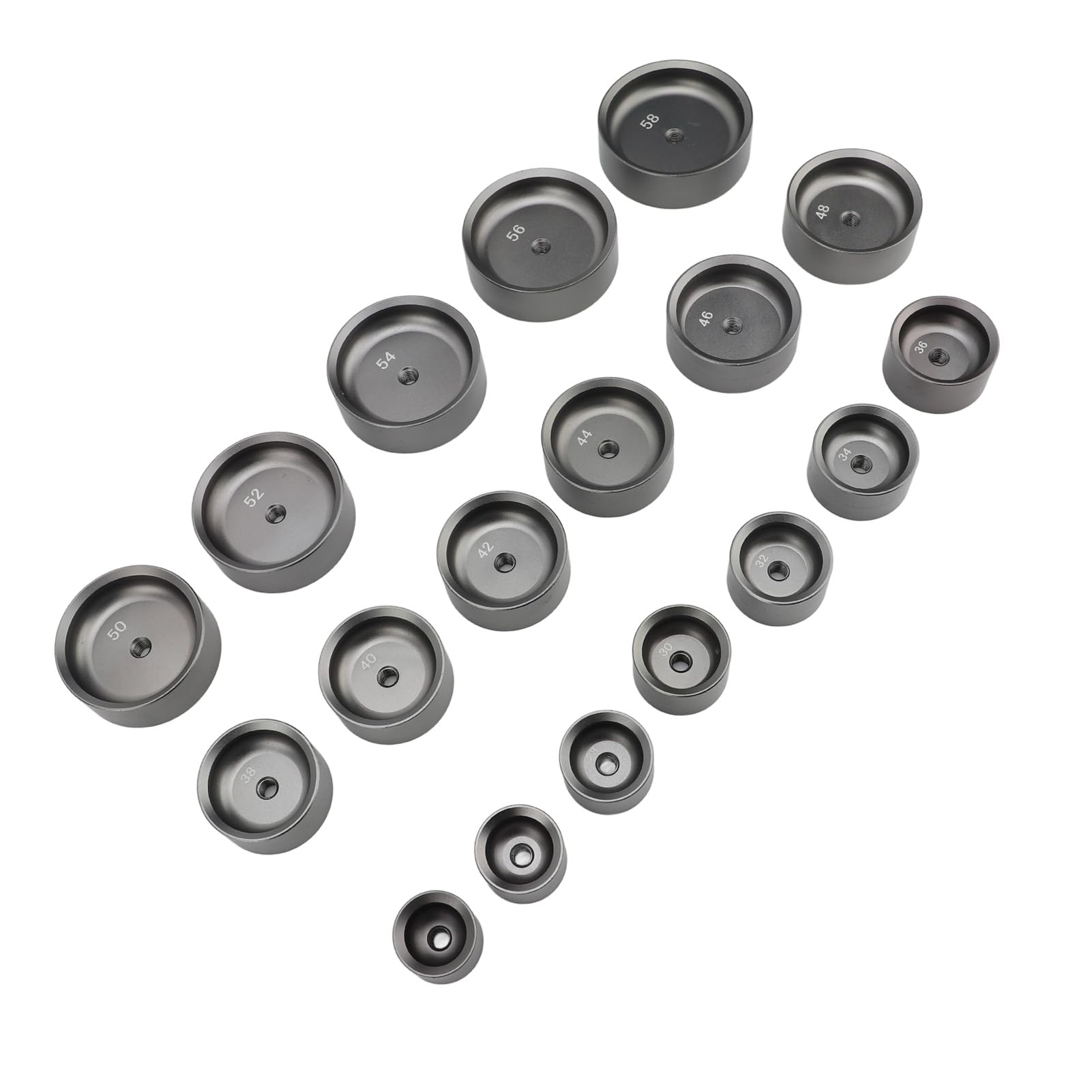 Generic 18 szt. Zestaw Pras do Zegarków Solidne Metalowe Narzędzia dla Zegarmistrzów i Hobbystów 24 Mm do 58 Mm