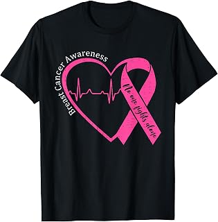 Breast Cancer Awareness Heart Pink Ribbon Support Squad T-Shirt