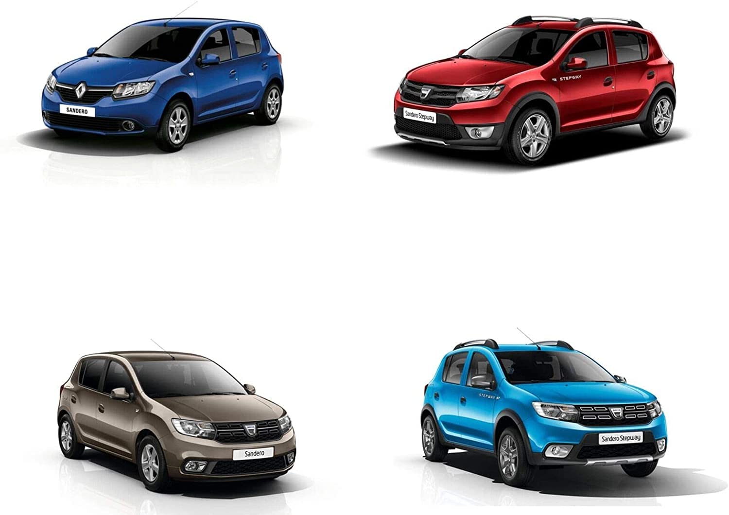 Alfombrillas para Dacia Sandero -Stepway 2 de 2012 a 2019 Alfombrillas a Medida, Antideslizantes, talonera de Goma Reforzada, Botones de fijación