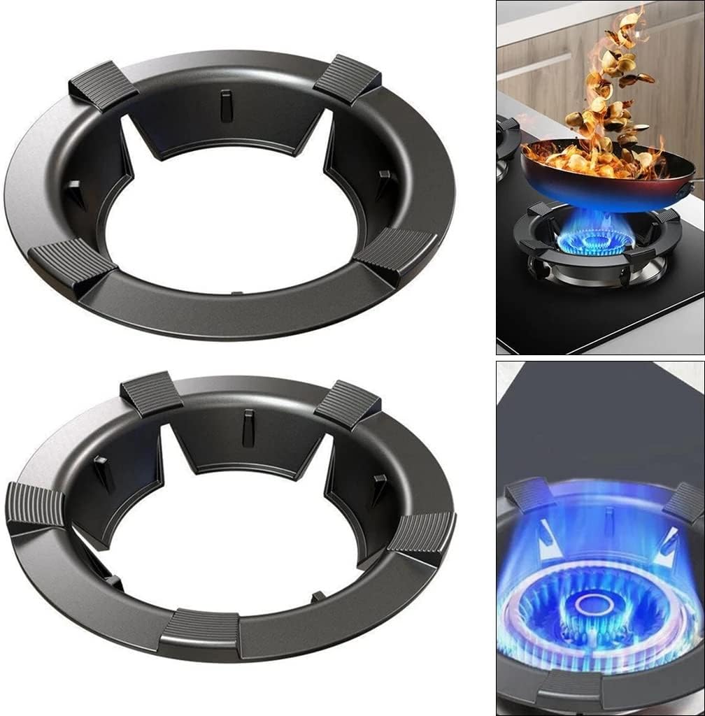 JSEIAJB Cast Iron Energy Saving Bracket Gas Stove Cover Disk Windproof Bracket Accessories for Cooker Kitchen(E)