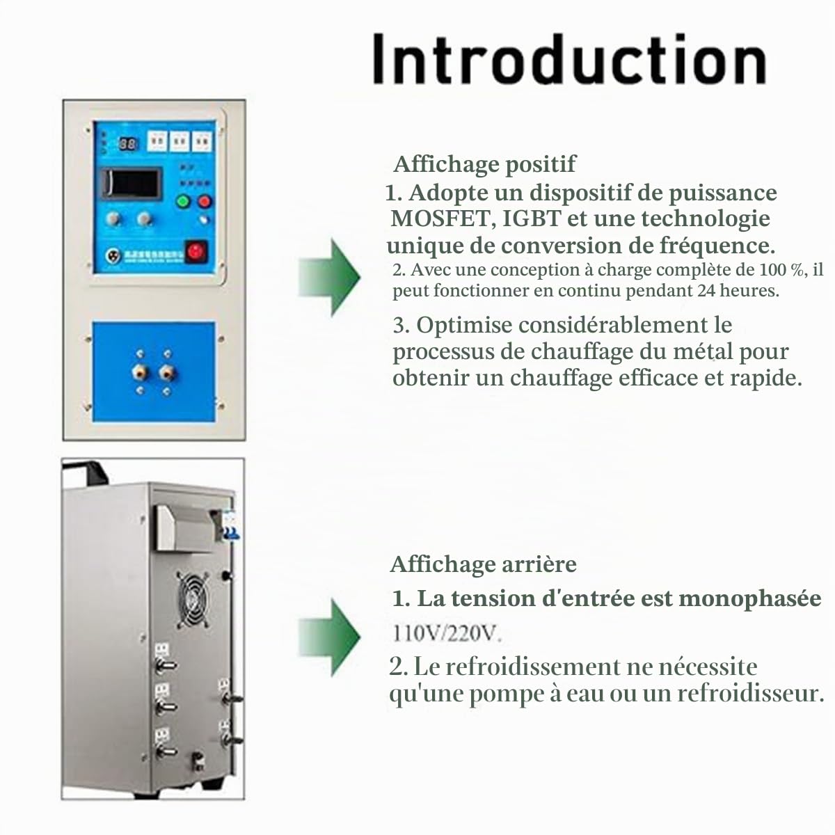 15KW 30-80 KHz Machine de Chauffage par Induction à Haute fréquence Équipement de trempe et de Refroidissement de Tubes en cuivre Brasage et recuit Traitement Thermique
