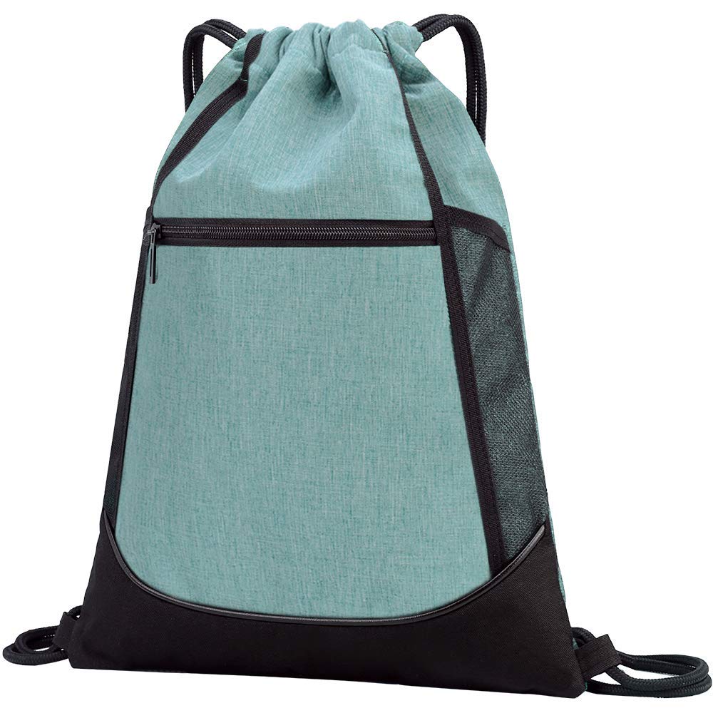 LIVACASA Trekkoord Gym Tas Sporttas met Rits Zakken Trekkoord Tassen Waterafstotendheid Licht voor Mannen Vrouwen Zwart LIVACASA Trekkoord Gym Tas Sporttas met Rits Zakken Trekkoord Tassen Waterafstotendheid Licht voor Mannen Vrouwen Zwart