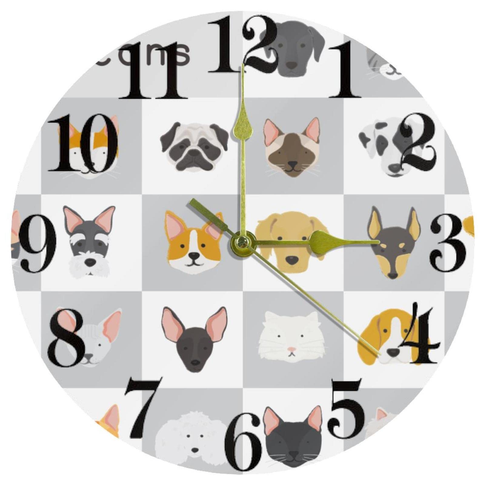 Horloge murale silencieuse sans tic-tac fonctionnant à piles pour maison