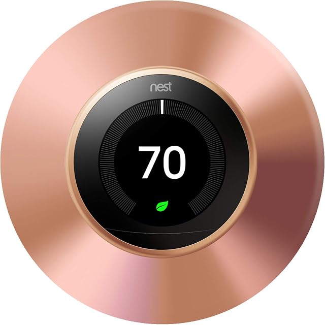 Nest Thermostat Wall Plate, 6 Inch, Copper Cover Plate, Fits Generation 1 and 2 Nests