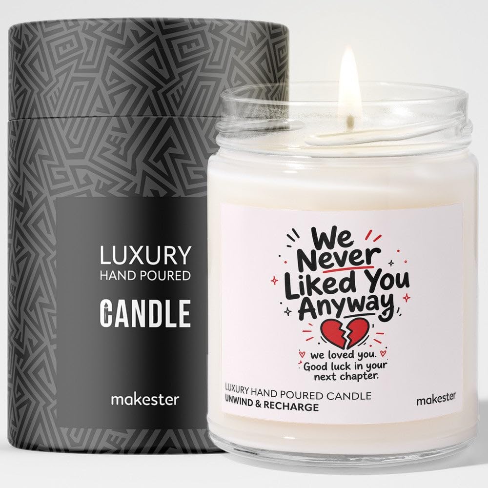 Office Gifts for Colleagues - Luxury Soy Wax Candle - Vanilla, Jasmine, Sugared Almond - Makester