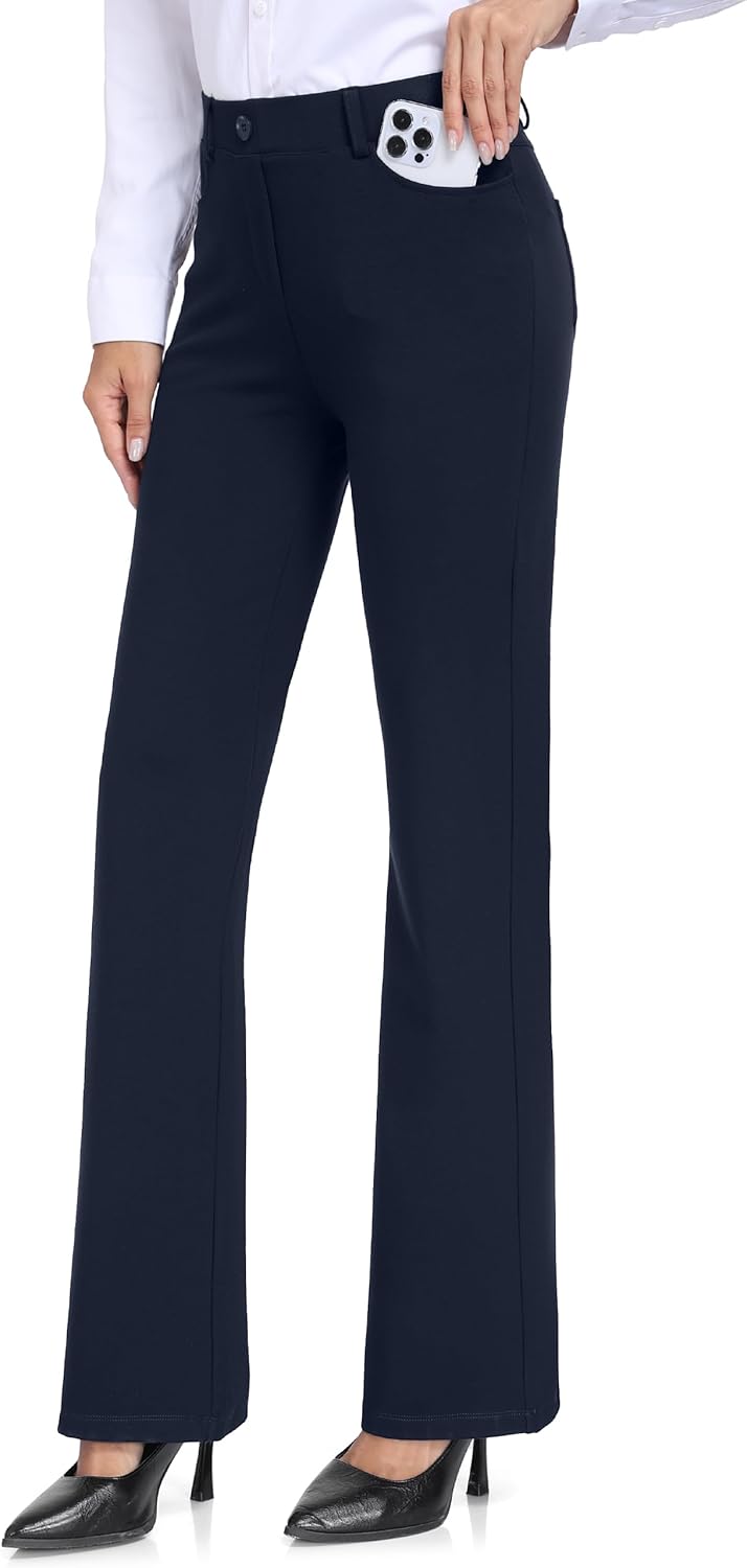 Tall Women's 34/36/38 Inseam Bootcut Dress Pants Office Work Yoga Slacks Stretch Business Casual Trousers
