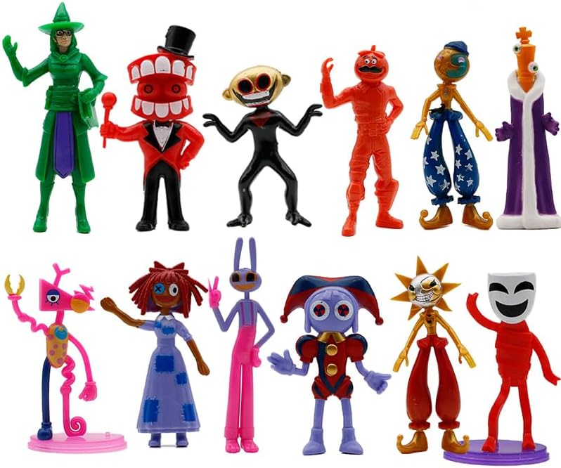 12 figuras de acción de circo digital increíbles, 3.7-4.5 pulgadas, Jax Pomni Gangle Kinger Caine Kaufmo Merch, figuras de acción para decoración de