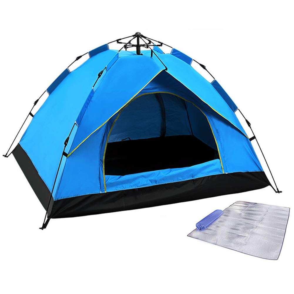 Camping Tent 4 Person Automatic Camping Tent Pop Up Outdoor Tent Beach Tent Open Quickly Windproof Rainproof Sunscreen