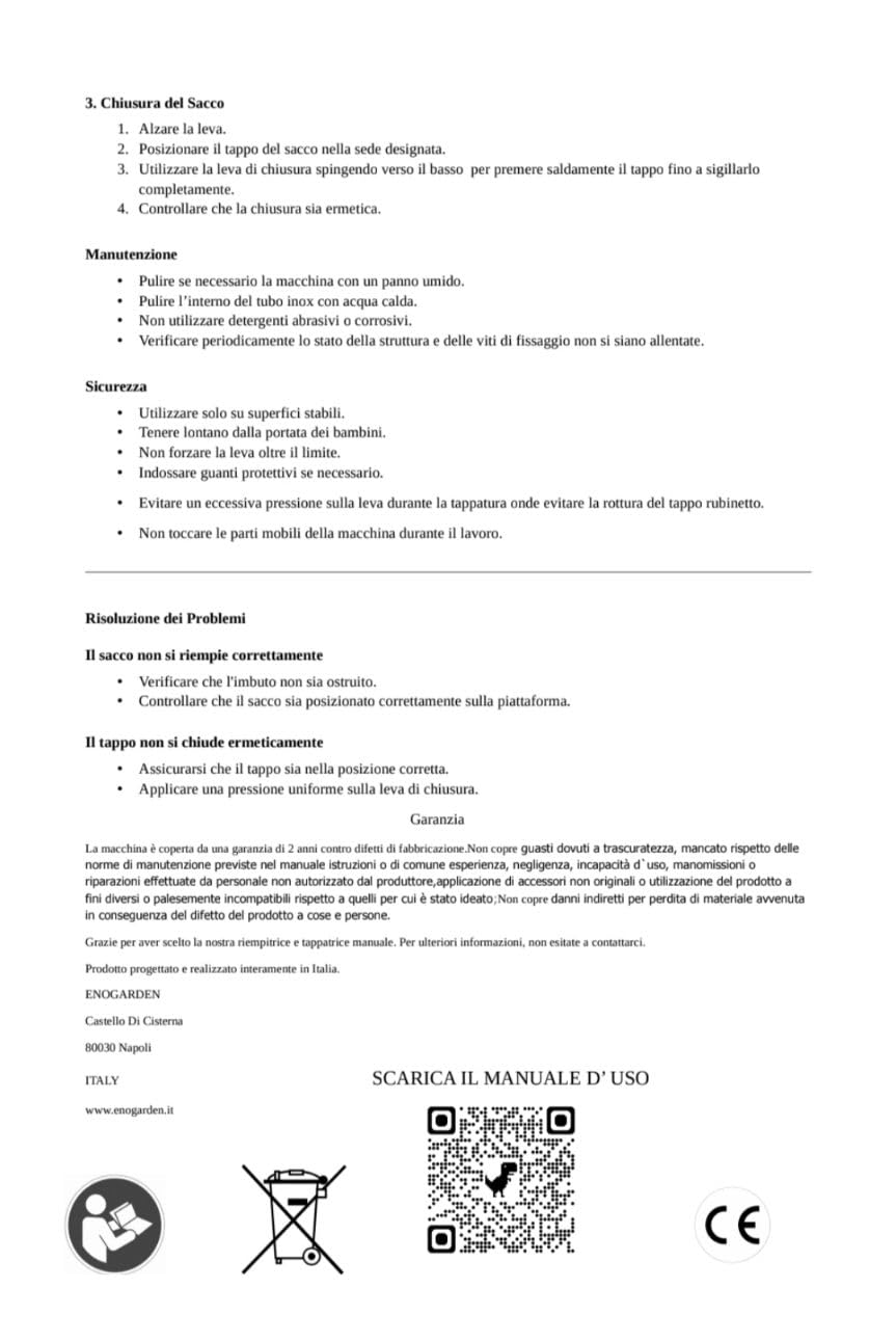 Riempi Tappatrice per Bag in box Bag Fill