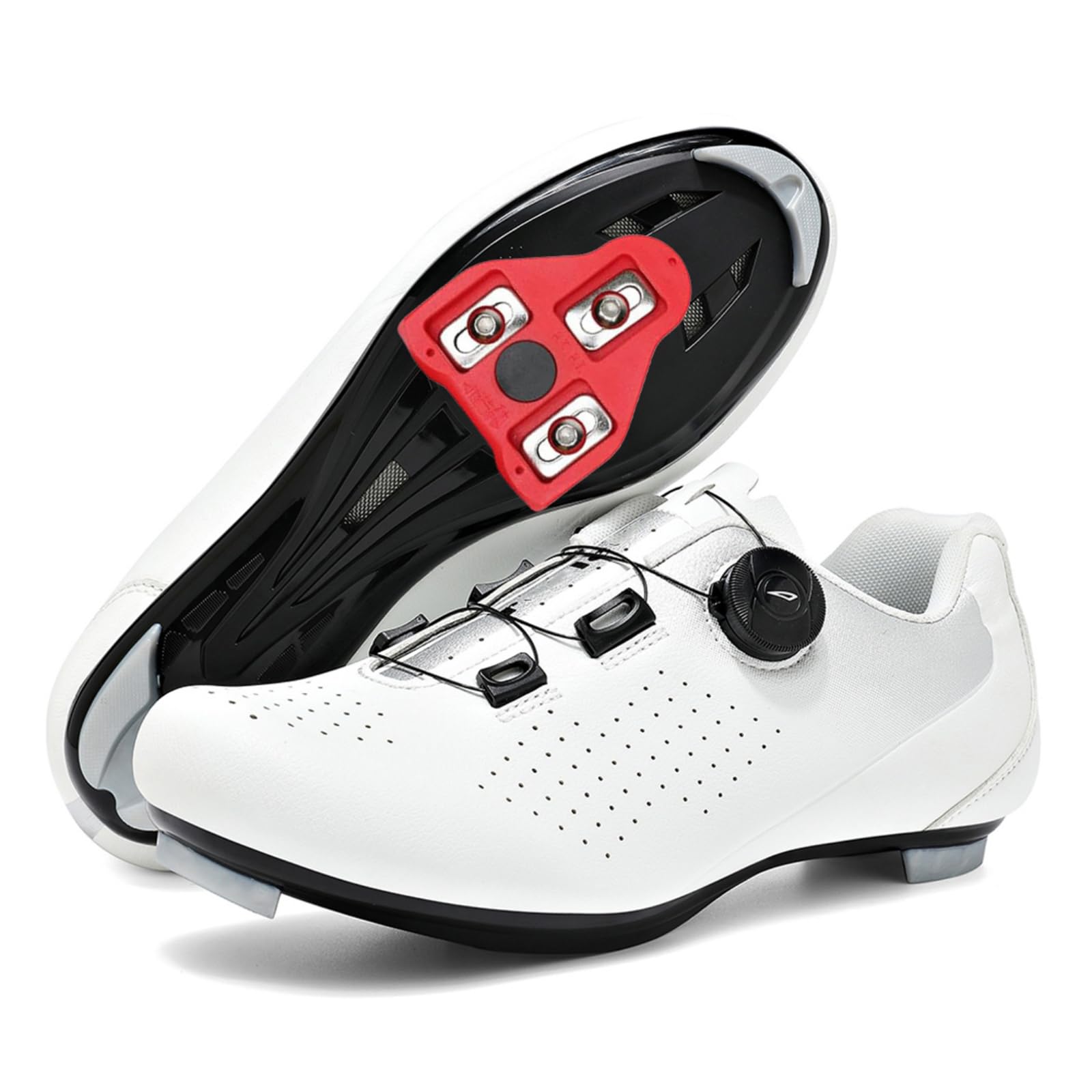 JiuQing Zapatillas Ciclismo Hombre Mujer con Calas Delta Compatibles con Peloton KEO SPD para Bicicleta Indoor Exterior Y De Carretera