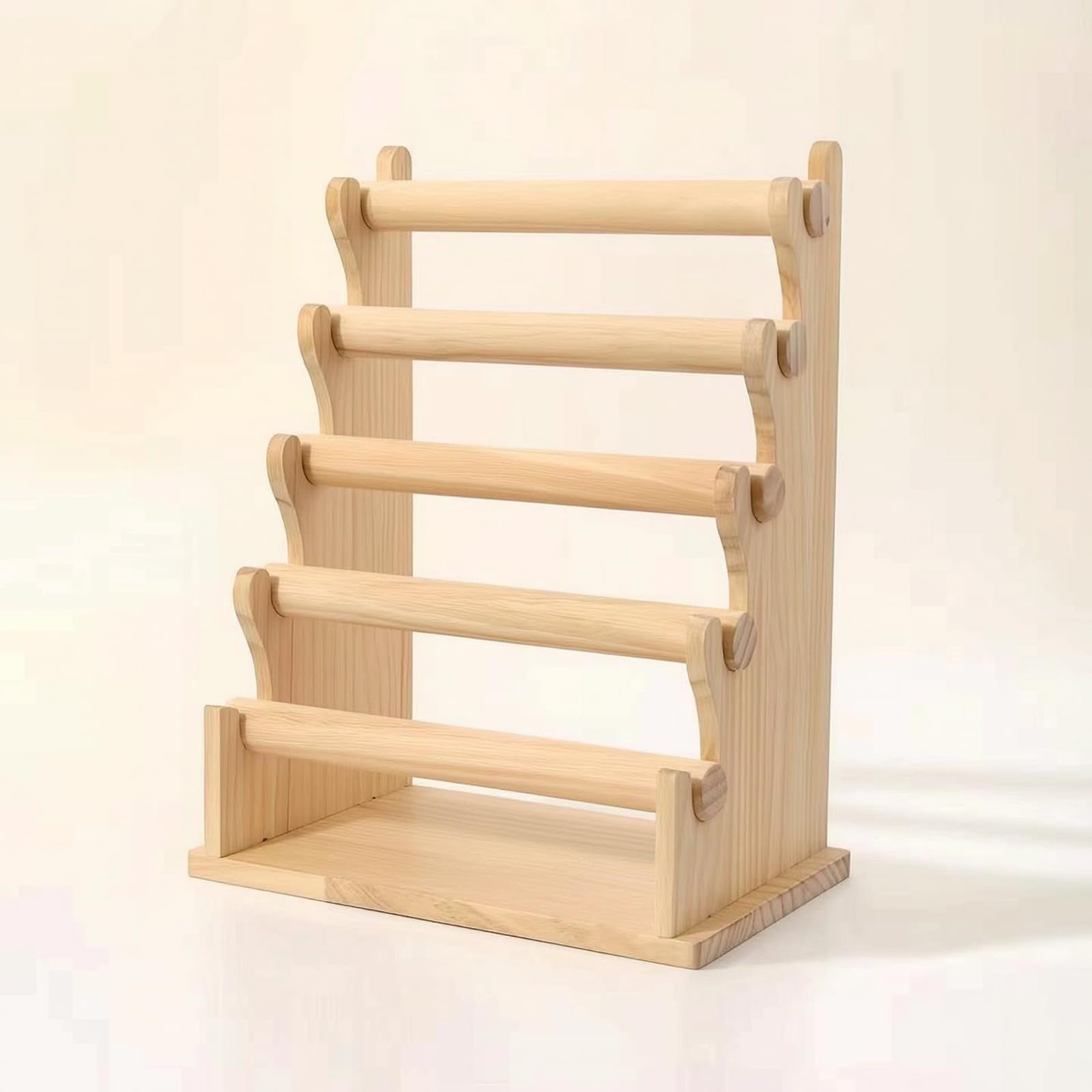 MERIGLARE Présentoir Bijoux Organisateur Bracelet Montre Collier Porte Bois Pin Esthétique Tiges Lisses Glissement Aisé Séparation sans Entrelacs Adapté au, 33 18 40.5 Cm