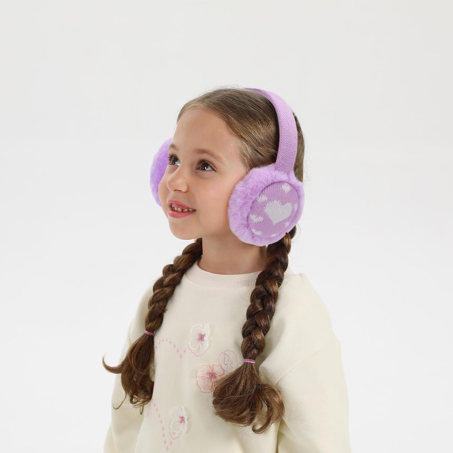 Ear Muffs for Kids Winter Warm Earmuffs with Gloves Kids Ear Warmer and Knit Gloves Set for Boys & Girls - Image 2