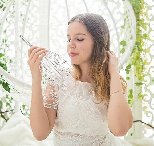 Vista 11 de USAGA Masajeador de cabeza con 36 dedos, masajeador de cuero cabelludo, rascador de cabeza, regalo para el cuero cabelludo y cuerpo relajante