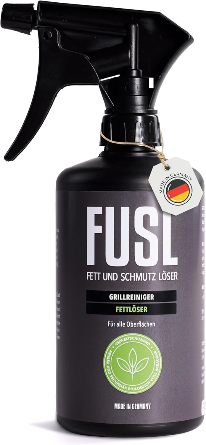 Fettlöser – Starke Fettentfernung perfekt für den Grill bei Verschmutzungen durch Fett, Eiweiß & Stärke – Vielseitig Einsetzbar auf Edelstahl, Aluminium und Kunststoff 500ml