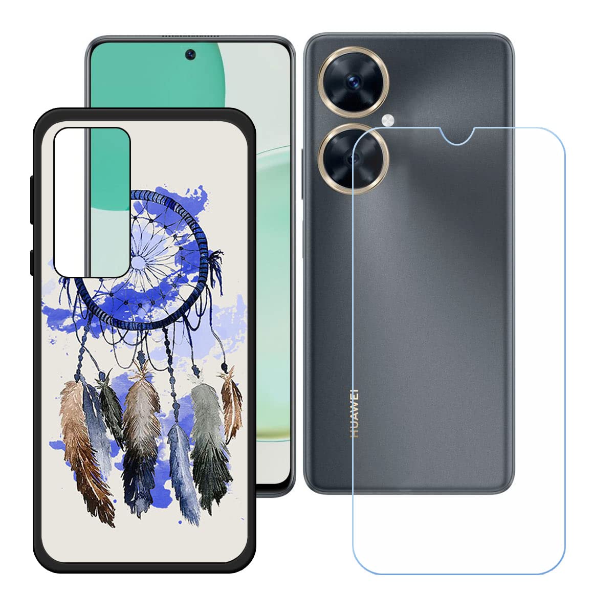 SEAHAI Cover per Huawei Nova 11i, Silicone Morbido Ultra Sottile Custodia, Ibrido TPU Cover Cuscino d'Aria Tecnologia Paraurti in Gel Custodia a Protezione Completa - Rosso
