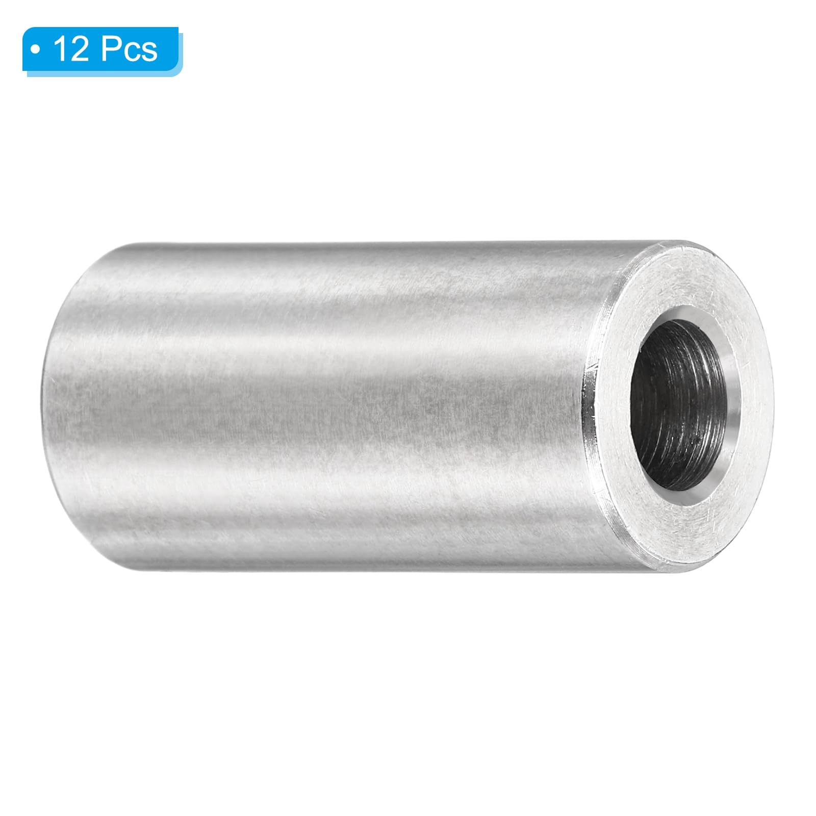 PATIKIL M6 Stainless Steel Spacers, 12Pcs Metal Spacer 6mm ID x 12mm OD x 28mm L Screw Standoff for 1/4" or M6 Screw - Image 3