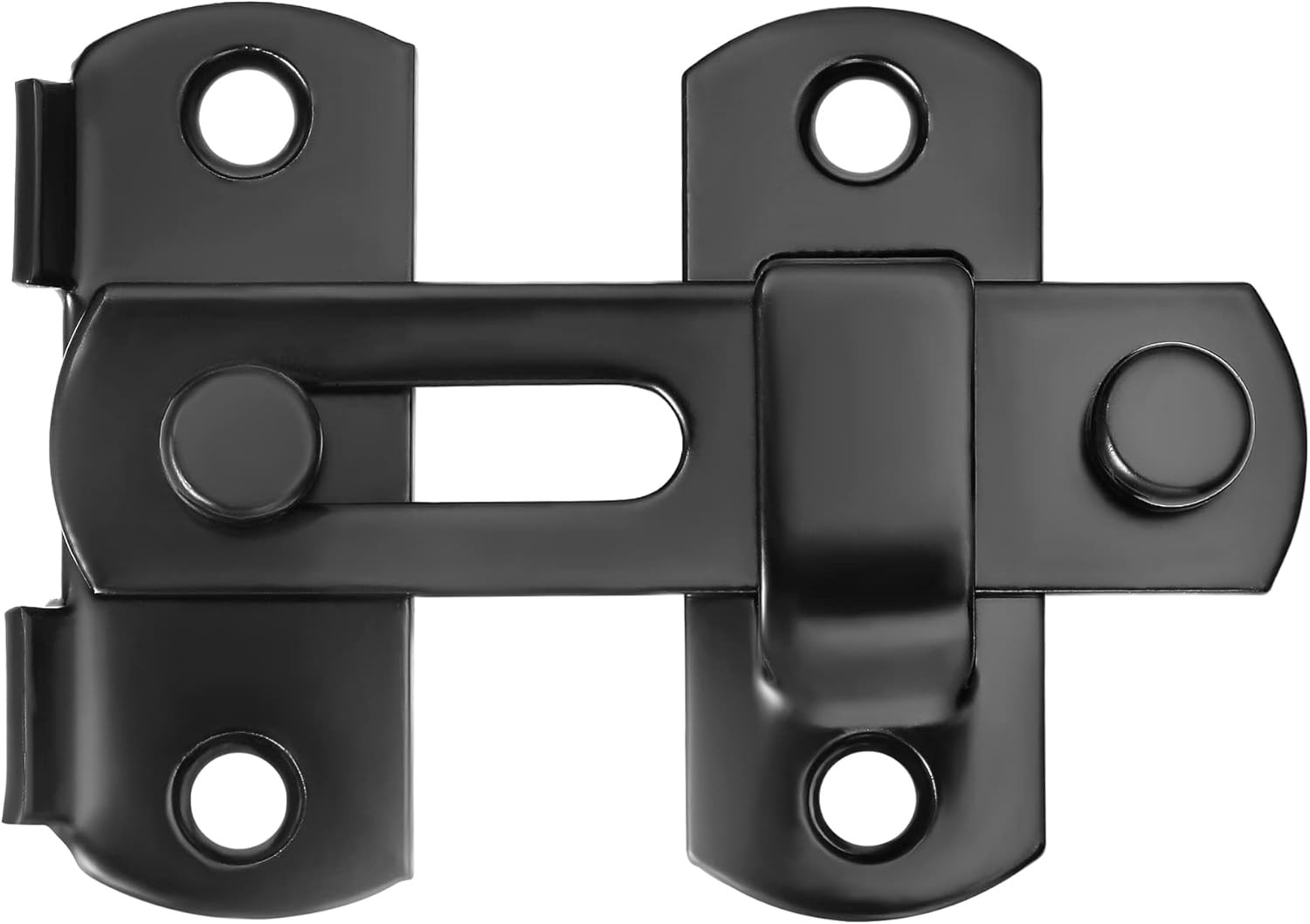 INIRET 2 Packs Barn Door Latches，2.75” x 2.02” Black Stainless Steel barn gate flip Door Latch Bi-fold Door Lock,Sliding Door Antique Lock Gate Latches Wine Cabinet Closet Door Latches