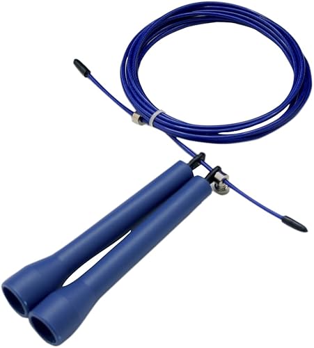 Miniatura 7 de DA VINCI Cuerda de salto de cable ajustable de 10 pies, súper rápida para dobles Rosado,Negro -,Azul,Púrpura,Rojo